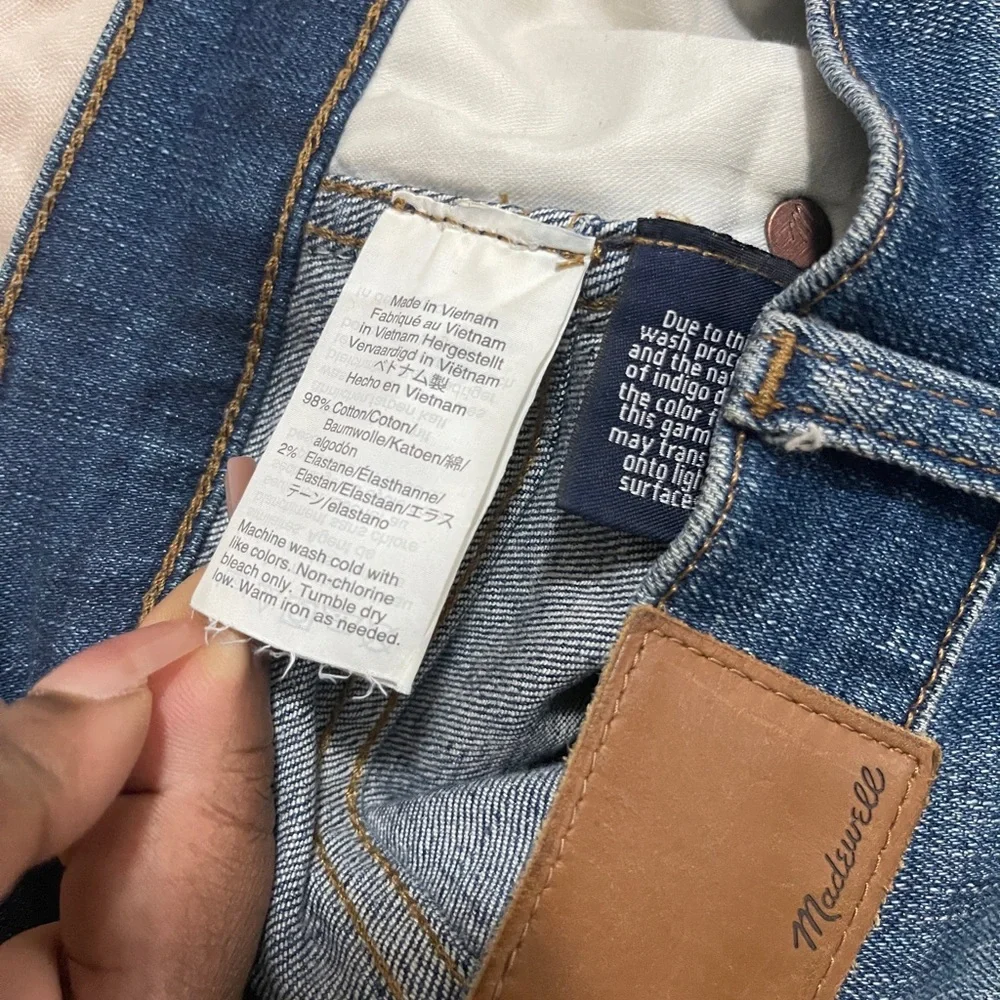 Madewell Jeans Size 24P Blue 10" High Rise Skinny Raw Hem Denim - Picture 13 of 15
